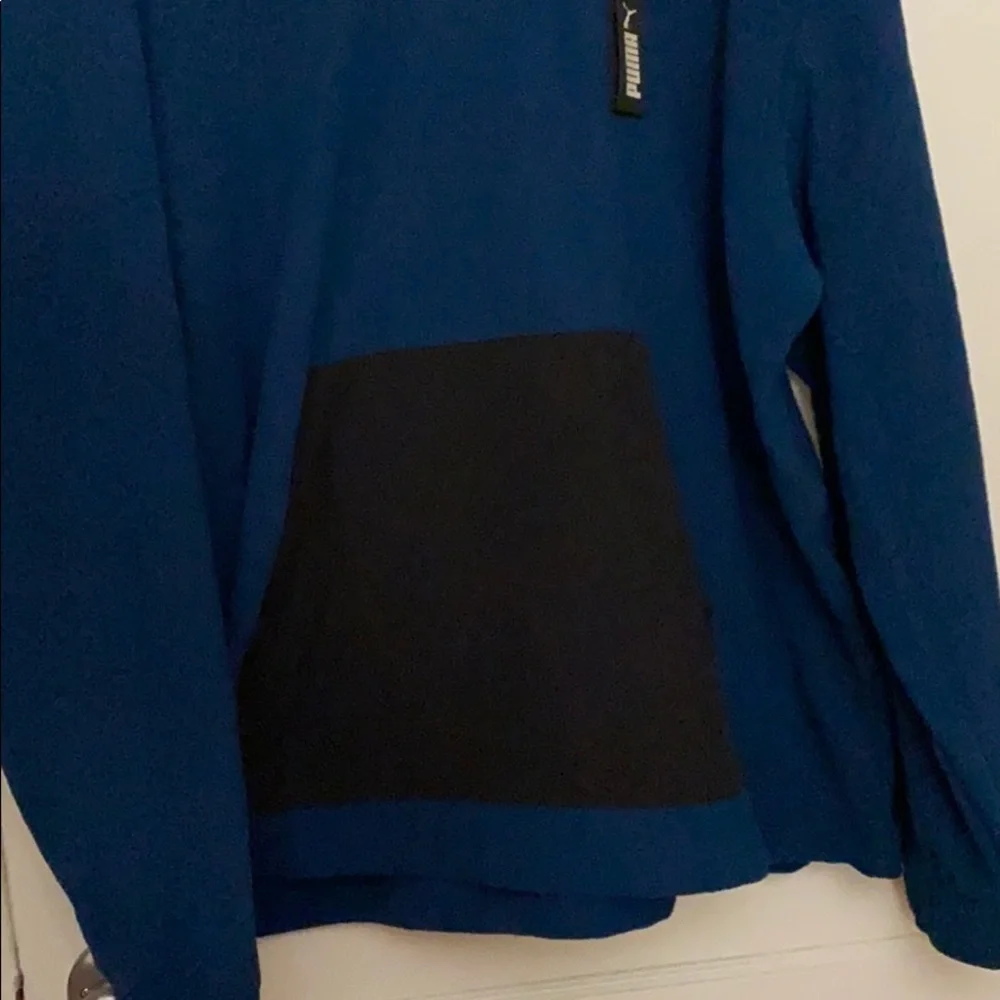 NWT Puma half zip blue & black sweater size: XXL